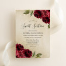 Search for burgundy and gold sweet 16 invitations Flowers