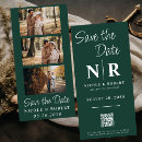 Search for monogram save the dates Emerald green