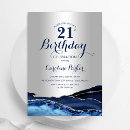 Search for marble 21st birthday invitations Glitter
