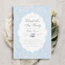 Search for tea party baby boy shower invitations Baby is brewing