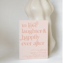 Search for love laughter happily ever after wedding invitations Unique