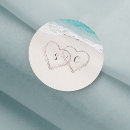 Search for hearts in sand stickers Elegant
