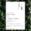 Search for monogram bridal shower invitations White