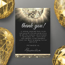 Search for disco ball thank you cards Gold