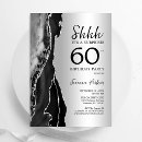 Search for black and silver 60th birthday invitations Elegant