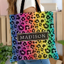 Search for animal pattern tote bags Rainbow