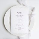 Search for lavender dinner menus Minimalist
