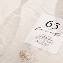 Search for 65 years invitations Black