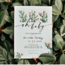 Search for pink cactus baby shower invitations Pink and green