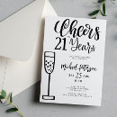 Search for rustic 21st birthday invitations Cheers to 21 years