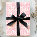 Search for vintage pink christmas wrapping paper Damask