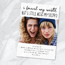 Search for sister invitations Black and white