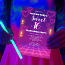 Search for rave birthday invitations Glow in the dark