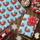 Search for owl christmas wrapping paper Red