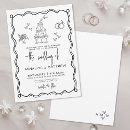 Search for whimsical invitations Black and white