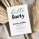 Search for hello 40 invitations Black and white