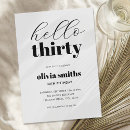 Search for hello thirty invitations Elegant