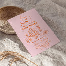 Search for retro baby girl shower invitations Unique trendy chic classic