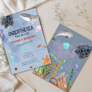 Search for blue turtle invitations Oneder the sea