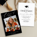 Search for party graduation invitations announcements Black and white