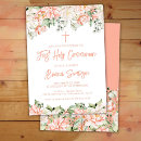 Search for peach first communion invitations Floral