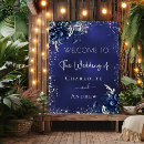 Search for silver welcome wedding signs Navy blue