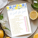 Search for lemon games Lemon bridal shower