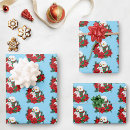 Search for owl christmas wrapping paper Red