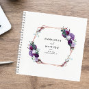 Search for purple wedding guest books Typography