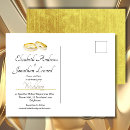 Search for postcard wedding invitations Gold