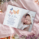 Search for butterfly photo birth announcement cards Elegant