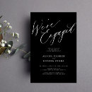 Search for black and white engagement party invitations Script