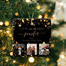 Search for gold star christmas tree decorations Black