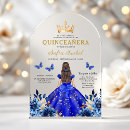 Search for elegant royal blue quinceanera invitations 15th birthday xv anos