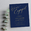 Search for navy and gold engagement party invitations Modern