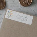 Search for wild return address labels Modern bride and groom