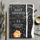 Search for winter woodland baby shower invitations Modern