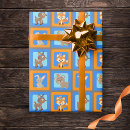 Search for animals of wild wrapping paper Blue