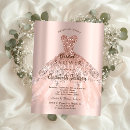 Search for rose gold glitter bridal shower invitations Chic