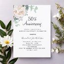 Search for 50th wedding anniversary invitations Eucalyptus greenery