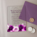 Search for purple shower wedding invitations Rose