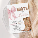 Search for boots or bows gender reveal invitations Coquette