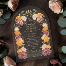 Search for orange and purple wedding invitations Gold