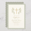 Search for watercolor flowers christening invitations Baby
