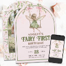 Search for fairy 1st birthday invitations Fairy garden  party