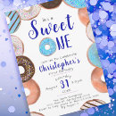 Search for boy doughnut birthday invitations Modern