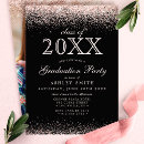 Search for pink black graduation invitations Typography