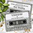 Search for music wedding invitations Cassette tape