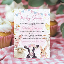 Search for barnyard animals baby shower invitations Petting zoo