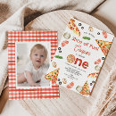 Search for pizza 1st birthday invitations Vintage
